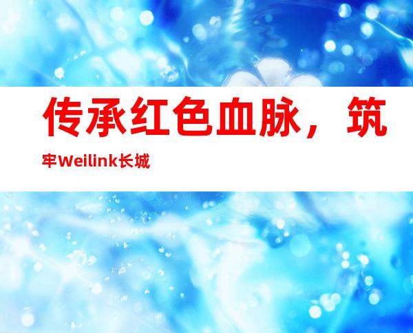 传承红色血脉，筑牢Weilink长城